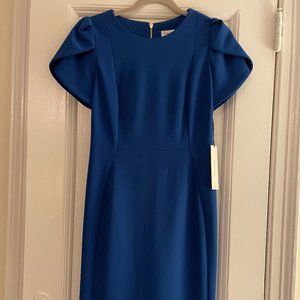 Calvin Klein short sleeve dress - royal blue, Size 8